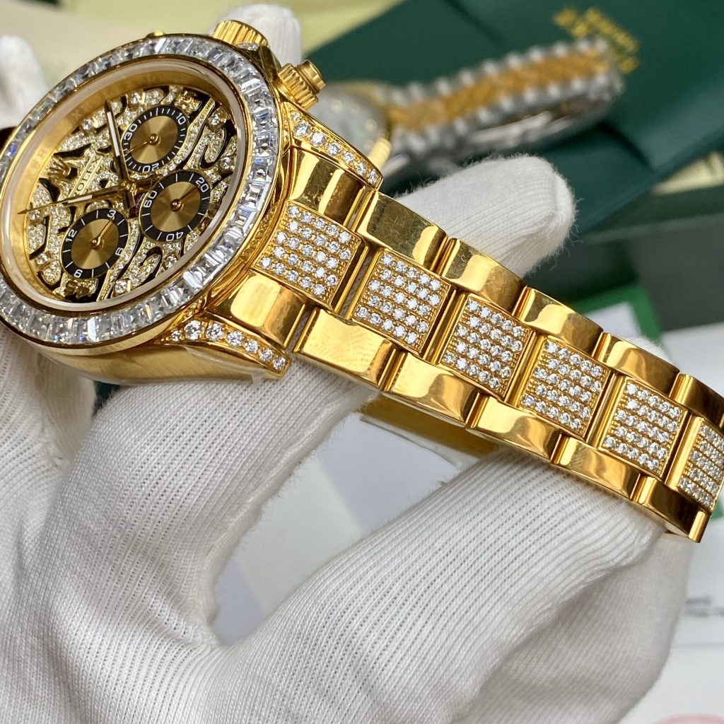 Đồng hồ Rolex bọc vàng độ kim cương