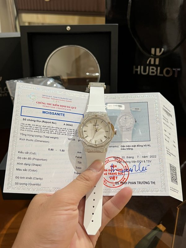 Đồng hồ Hublot Orlinski màu trắng độ full kim cương