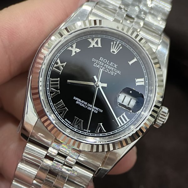 Đồng hồ Rolex 36mm mặt số màu đen