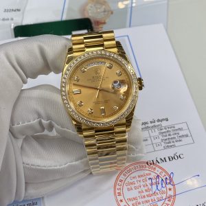 Đồng hồ Rolex chế tác kim cương moissanite