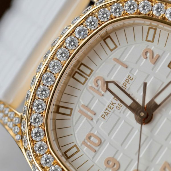 Đồng Hồ Patek Philippe 5067 Nữ Chế Tác Bọc Vàng Đính Full Kim Cương Moissanite 35 (2)