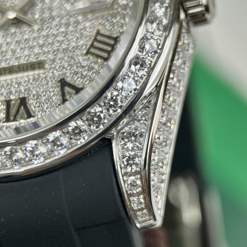 Đồng Hồ Rolex Full Diamonds Nam Fake 11 Cao Cấp Nhất 41mm (3)