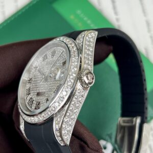Đồng Hồ Rolex Full Diamonds Nam Fake 11 Cao Cấp Nhất 41mm (5)