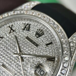 Đồng Hồ Rolex Full Diamonds Nam Fake 11 Cao Cấp Nhất 41mm (8)