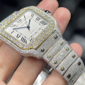 Đồng hồ Cartier chế tác kim cương Moissanite Hong Kong