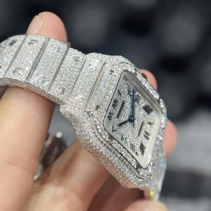 Đồng hồ Cartier độ full kim cương Moissanite