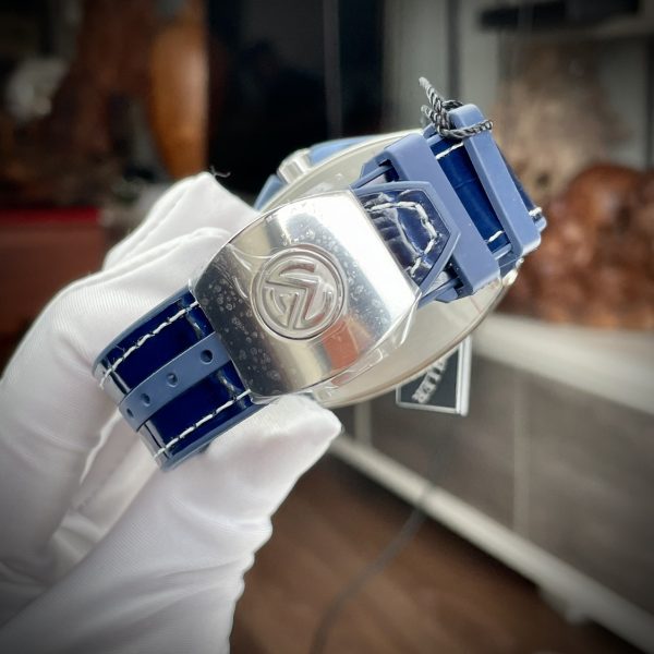 Đồng hồ Franck Muller nam dây cao su màu xanh dương