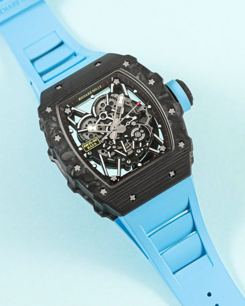 Đồng hồ Richard Mille Nam dây cao su màu xanh dương