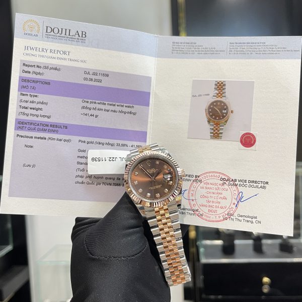 Đồng hồ Rolex DateJust bọc vàng thật 41mm