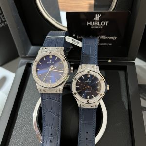 Đồng hồ cặp Hublot Classic Fusion độ kim cương moissanite