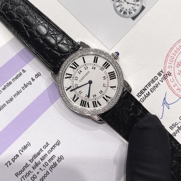 đồng hồ Cartier chế tác kim cương tự nhiên