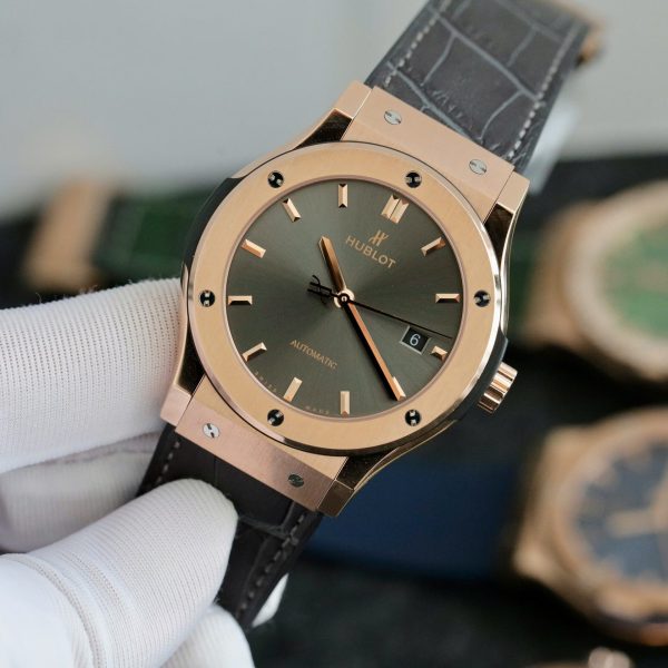 Đồng Hồ Hublot Classic Fusion King Gold Grey Rep 1:1 Cao Nhất JJF 2024