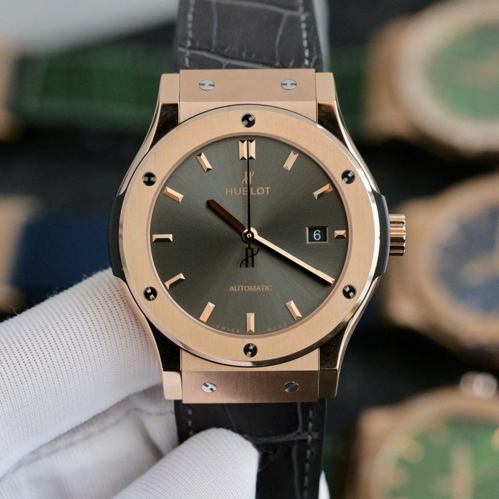 Đồng Hồ Hublot Classic Fusion King Gold Grey Rep 1:1 Cao Nhất JJF 2024