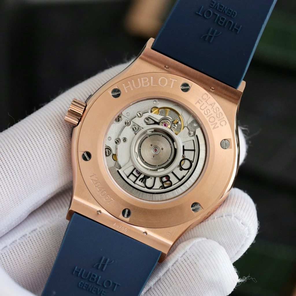 Đồng Hồ Hublot Classic Fusion King Gold Màu Xanh Than JJF Factory (2)