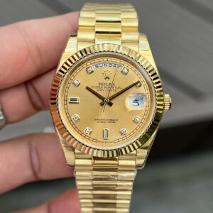 Đồng Hồ Rolex Day-Date Nam Replica 11 Màu Vàng Gold EW Factory 40mm