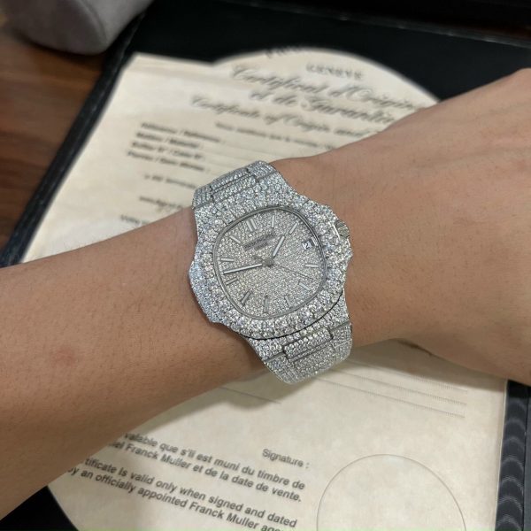 Đồng hồ Patek Philippe chế tác full kim cương moissanite hong kong