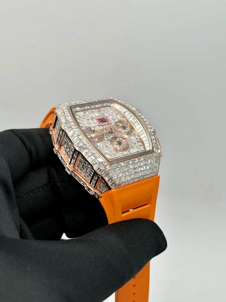 Đồng hồ Richard Mille chế tác vàng khối kim cương Baguette