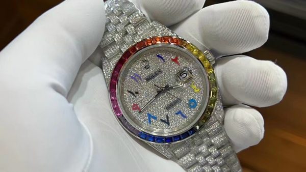 Đồng hồ Rolex Chế tác full kim cương moissanite