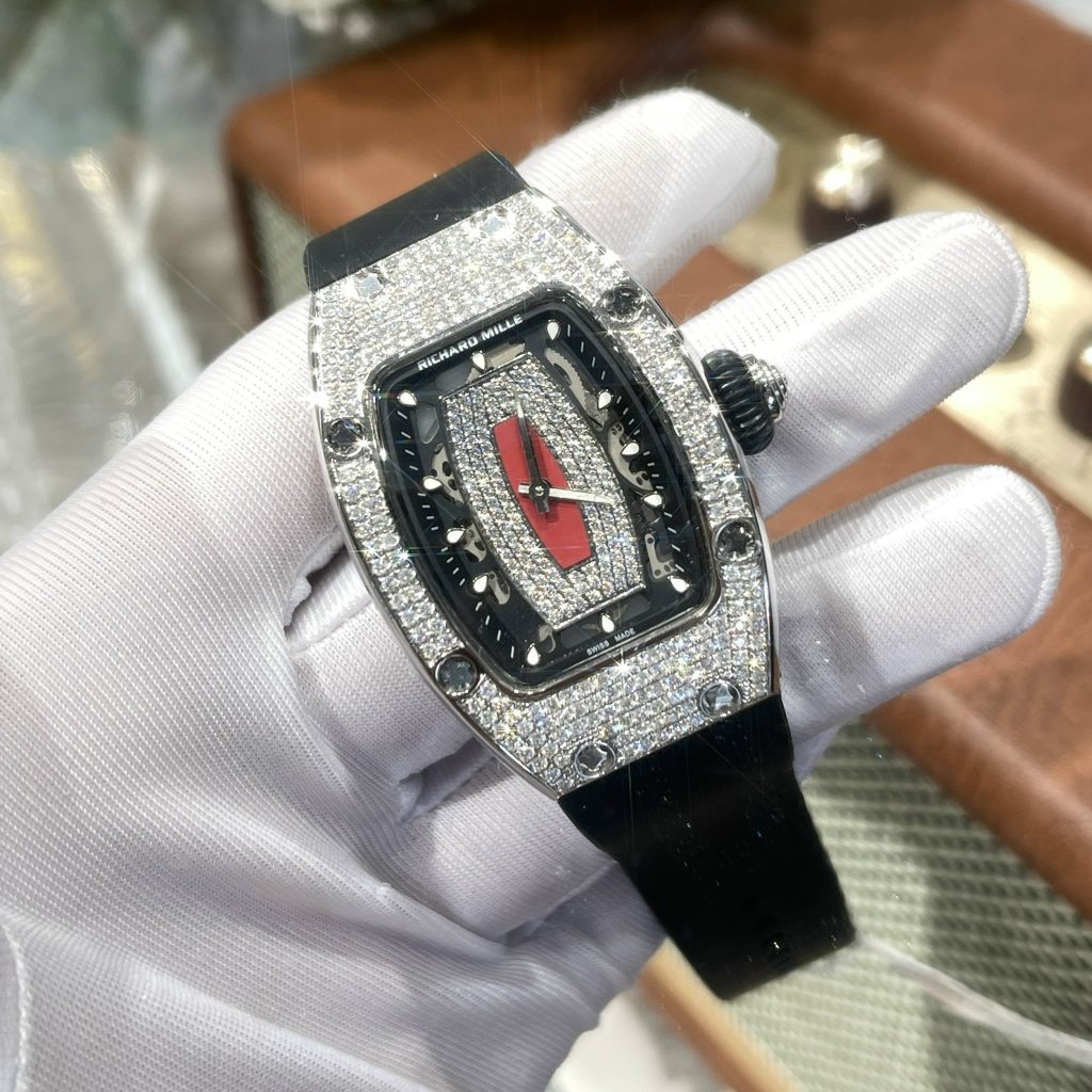 Đồng Hồ Richard Mille RM007 Chế Tác Kim Cương Tự Nhiên 439 Viên