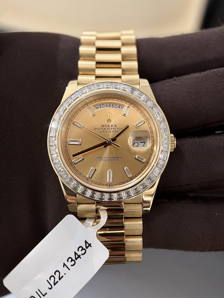 Đồng hồ Rolex bọc vàng thật độ kim cương