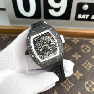 Đồng hồ Richard Mille RM055 Rep 11 Tourbillon Full Carbon màu đen
