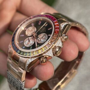 Đồng hồ Rolex Daytona Rainbow Replica 11 Đính Đá