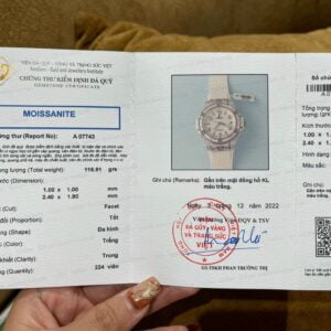 Đồng Hồ Độ Kim Cương Hublot One Click Moissanite Baguette 39mm
