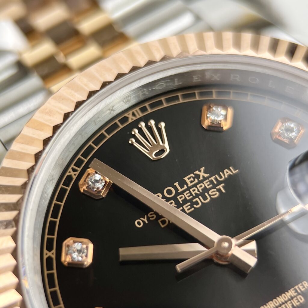 Đồng Hồ Nam Rolex DateJust Bọc Vàng 18K Cọc Số Đính Đá
