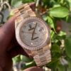 Đồng Hồ Rolex Đính Đá Nam Day-Date Rose Gold Fake 11 Thụy Sỹ