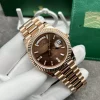 Đồng Hồ Vàng Khối Rolex Day-Date Màu Chocolate Chế Tác Hong Kong (2)