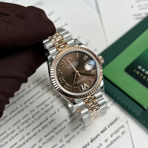 Đồng hồ Rolex DateJust Replica 11 Nữ Mặt Số Chocolate