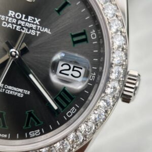 Đồng hồ nam Rolex DateJust Độ Kim Cương Moissanite Rep 11