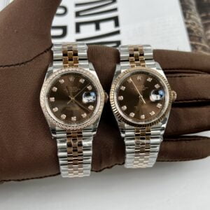 Đồng Hồ Rolex DateJust Demi Chocolate Fake Thụy Sỹ EW Factory 36mm