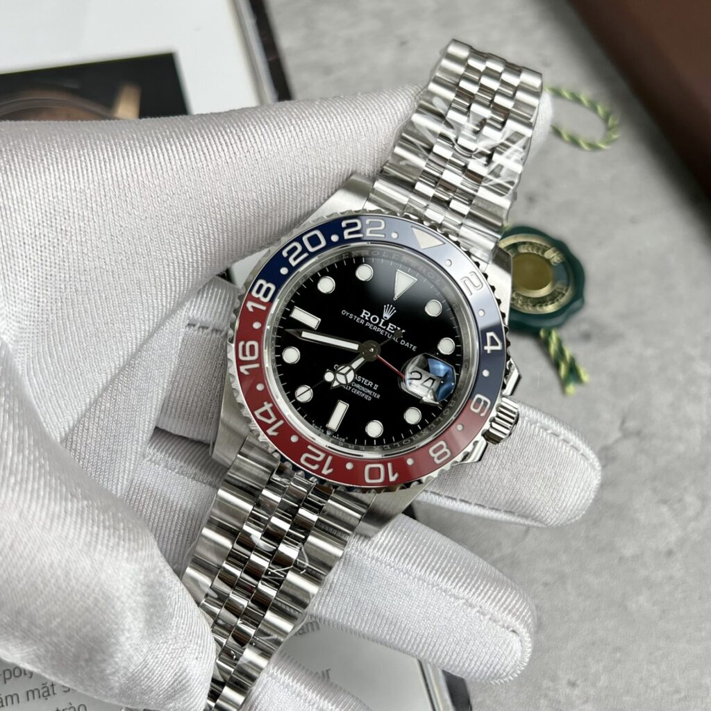 Đồng hồ Rolex GMT-Master II Pepsi Super Fake 11 Thụy Sỹ EW 40mm