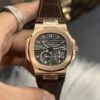 Đồng Hồ Nam Patek Philippe Nautilus 5712R Replica 11 Dây Da Màu Nâu PPF 40mm