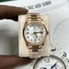 Đồng Hồ Nam Rolex Day-Date Mặt Xà Cừ Cọc Số Đính Đá Fake 11 36mm