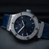 Đồng Hồ Nữ Hublot Classic Fusion Nữ Dây Da Màu Xanh Máy Thụy Sỹ 33mm