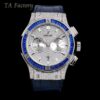 Đồng Hồ Hublot Nam Màu Xanh Dương Rep 11 Đính Full Đá Big Bang 41mm