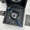 Đồng Hồ Hublot Nữ Đính Đá Dây Da Màu Xanh Classic Fusion King Gold 38mm