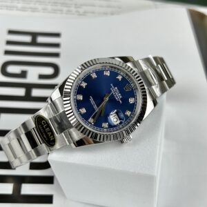 Đồng Hồ Nam Rolex DateJust Dây Đeo Oyster Mặt Xanh BLue Rep 11