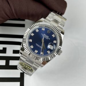 Đồng Hồ Nam Rolex DateJust Dây Đeo Oyster Mặt Xanh BLue Rep 11 Clean 41mm