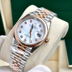 Đồng Hồ Nữ Rolex Mặt Xà Cừ DateJust Demi Replica 11 Thụy Sỹ (8)