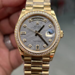 Đồng Hồ Rolex Mặt Thiên Thạch Day-Date Mạ Vàng 18K Fake 11