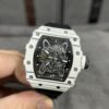 Đồng Hồ Richard Mille Fake 11 RM35-01 Rafa Máy Cơ Vỏ Sợi Thạch Anh Trắng 44mm