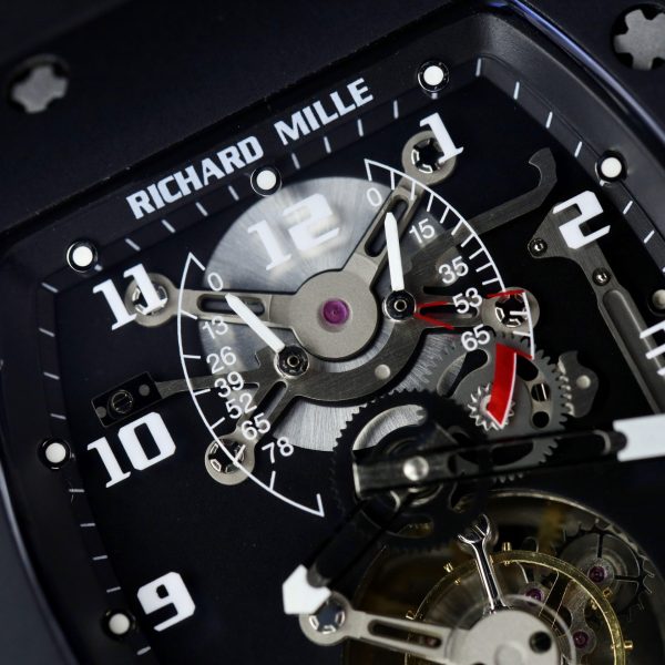 Đồng Hồ Richard Mille RM001 Chế Tác Tourbillon Gốm Đen Rep 11 (11)