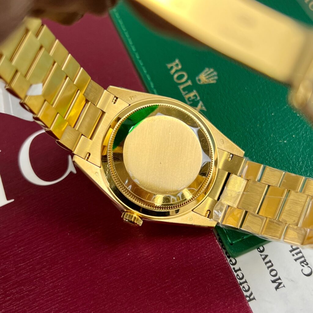 Đồng Hồ Rolex 18K Day-Date President Yellow Gold Rainbow Rep 11