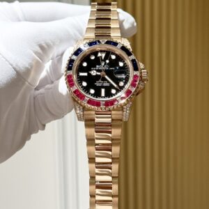 Đồng Hồ Rolex GMT-Master II 116748 Vàng Nguyên Khối Độ Kim Cương Tự Nhiên Và Ruby 41mm