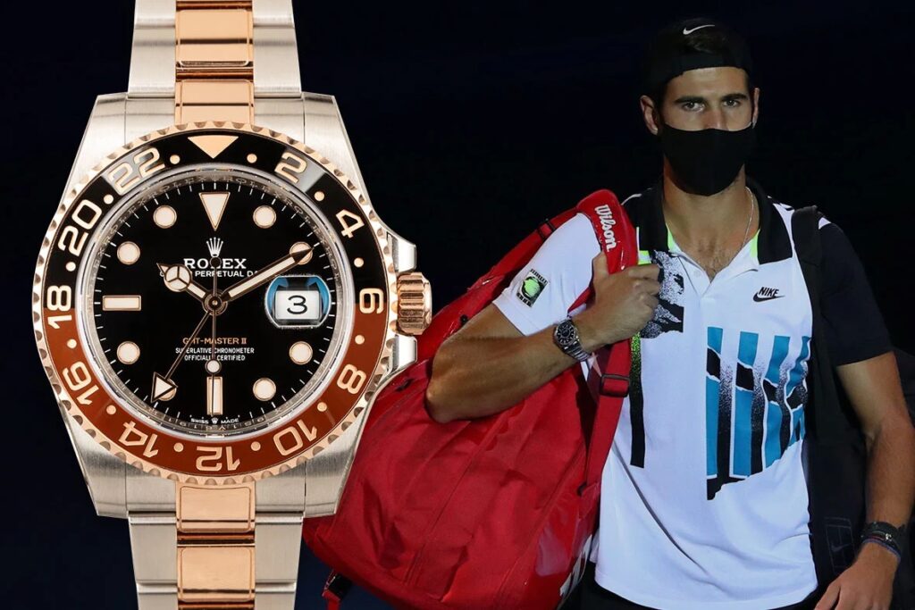 Đồng hồ Rolex GMT-Master II trên tay siêu sao quần vợt Karen Khachanov