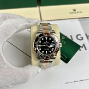 Đồng Hồ Rolex GMT-Master II Root Beer Demi Fake Cao Cấp