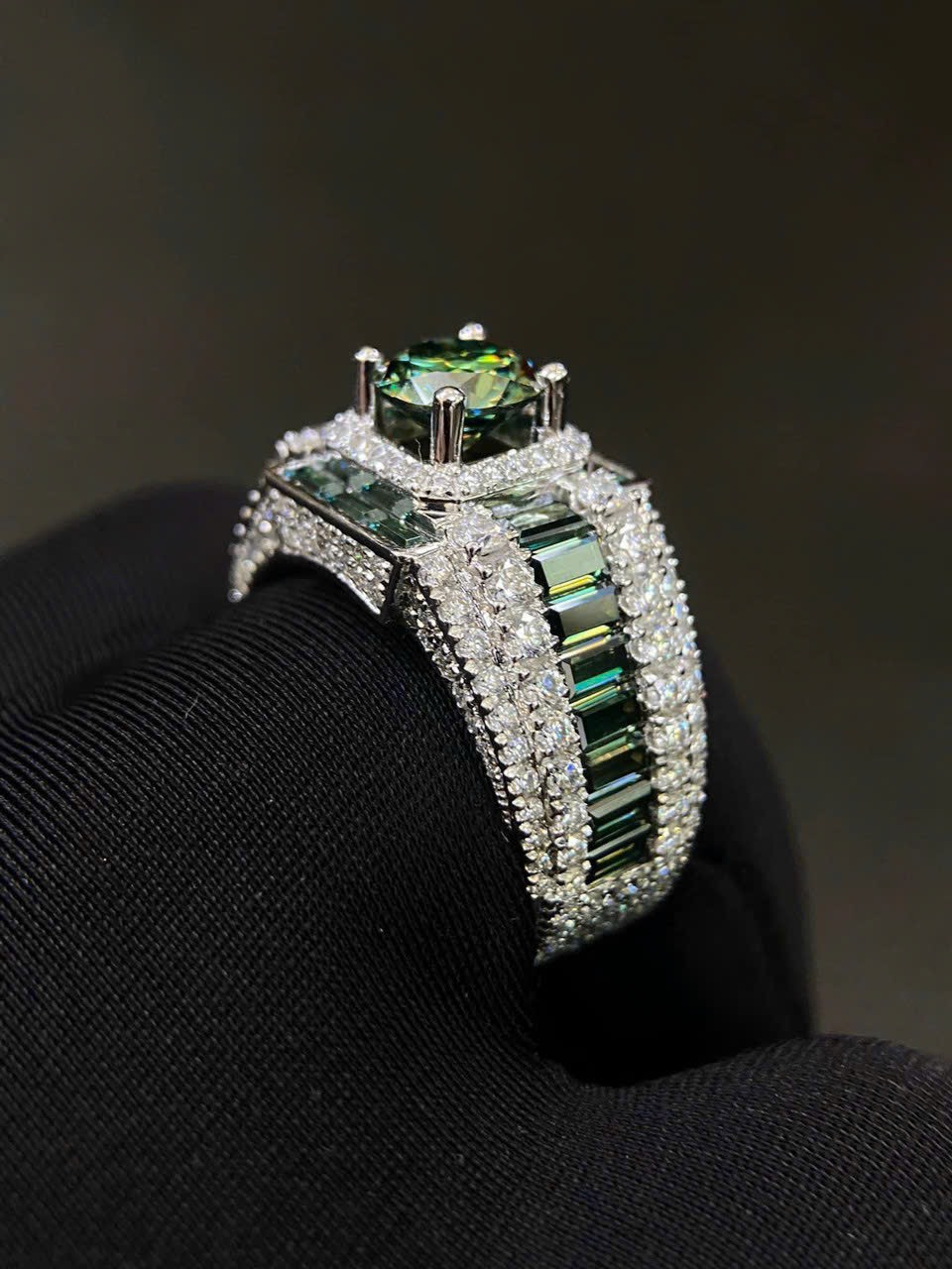 Nhẫn Bạc Nam đính đá cao cấp Opal – Trang sức Opal